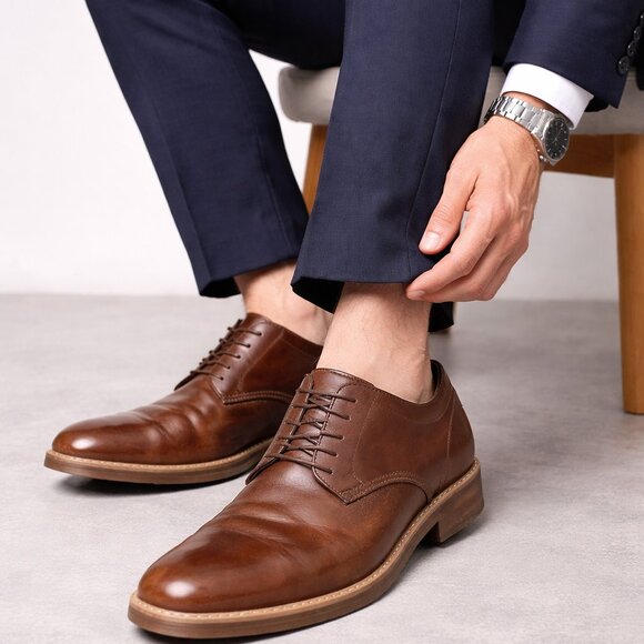 jf j.ferrar Other - JF J.Ferrar Mens Kent Brown Tan Oxford Shoes Lace-up Size 9.5M - Used